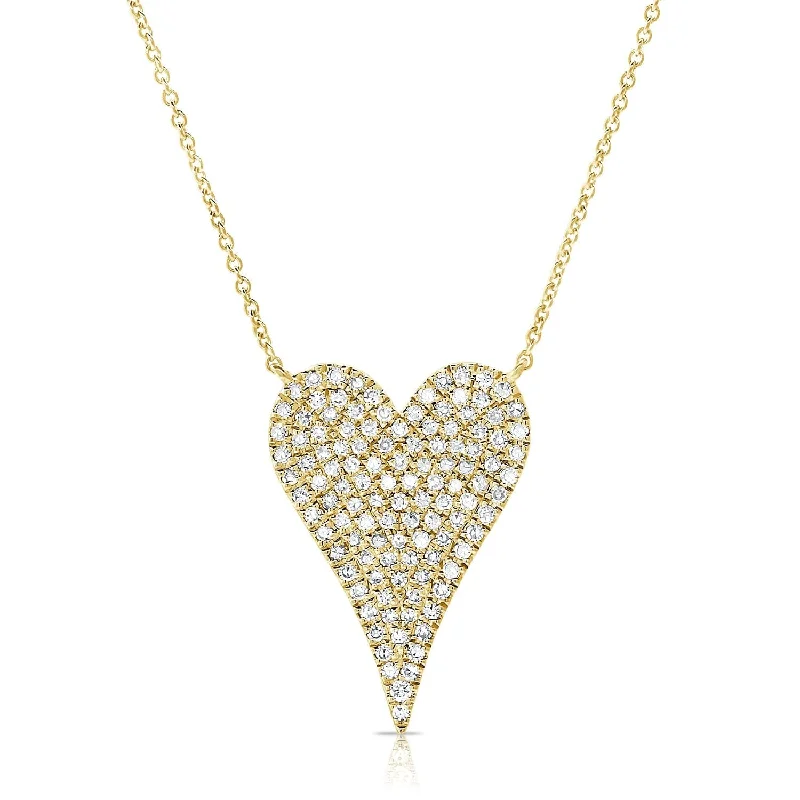 stunning necklaces for women -14k Gold & Diamond Heart Necklace