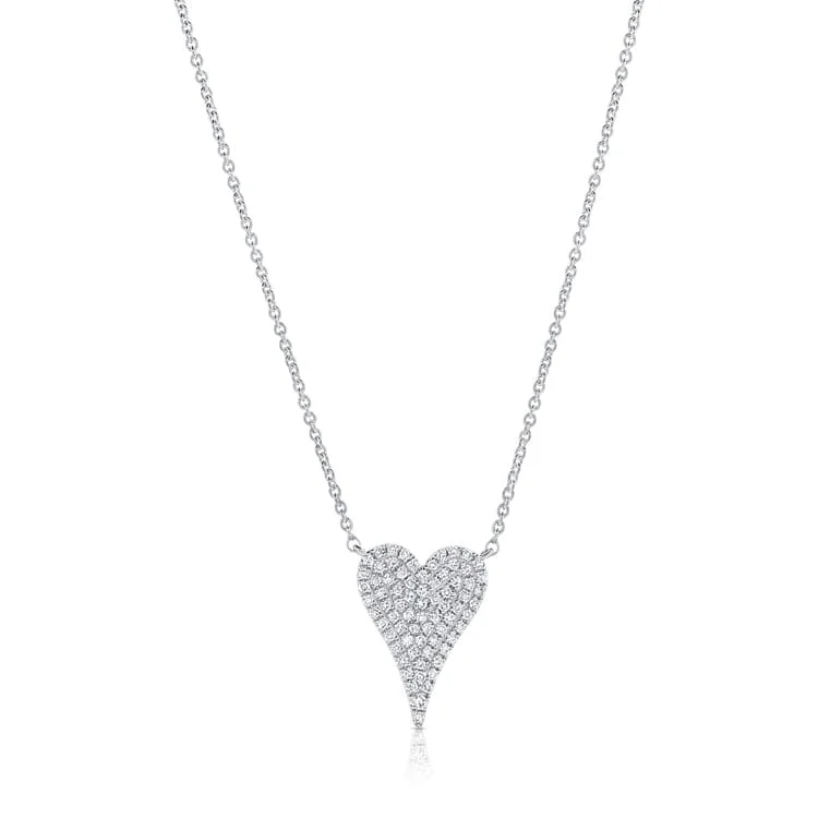 bold necklaces for women -14k Gold & Diamond Heart Necklace