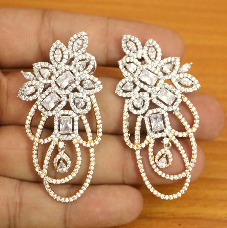 wedding hoop earrings for women -White danglers-drops