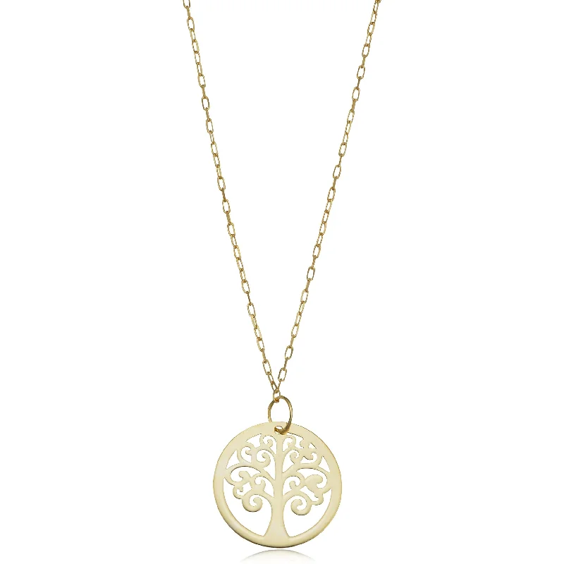 simple chain necklaces for women -14k Gold Tree of Life Necklace