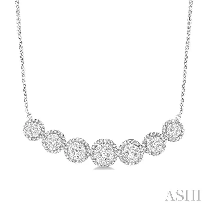 trendy necklaces for women -HALO LOVEBRIGHT DIAMOND NECKLACE