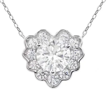 romantic gold necklaces for women -Nessa Moissanite Necklace