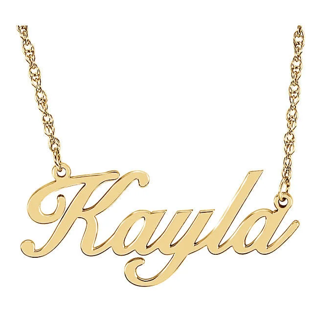 layered necklaces for women -Script Font Nameplate Name Necklace