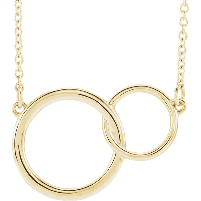 trendy necklaces for women -Interlocking Circle Necklace