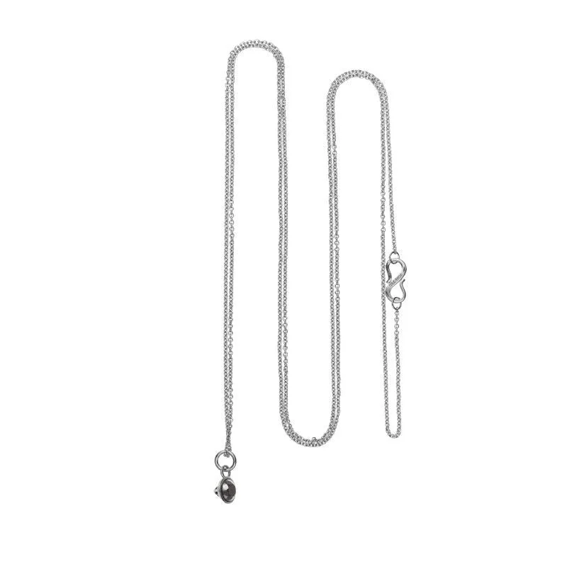 simple chain necklaces for women -Ample Flight Silver Necklace w. Diamond