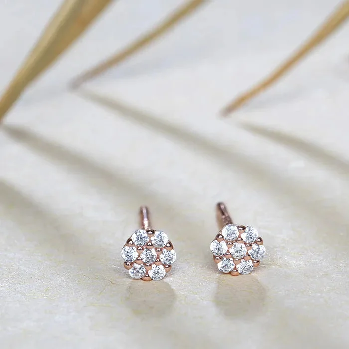 chic earrings for women -Moonlit CZ Tops