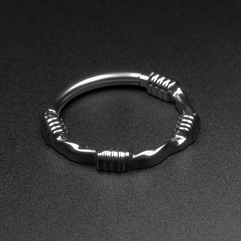 radiant-cut rings for women -Wire Twist Titanium Septum Clicker Ring