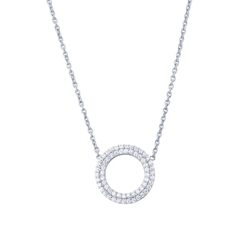 elegant gemstone necklaces for women -Matiné 18K Whitegold Necklace w. 62 Diamonds