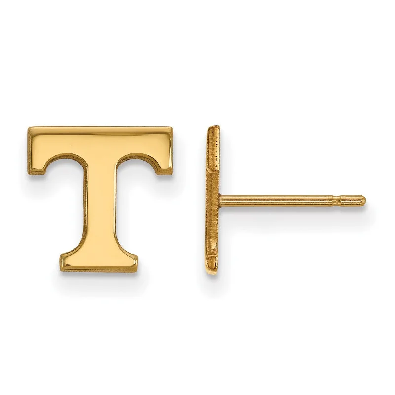 minimalistic earrings for women -14k Gold Plated Silver Univ. of Tennessee XS (Tiny) Post Earrings