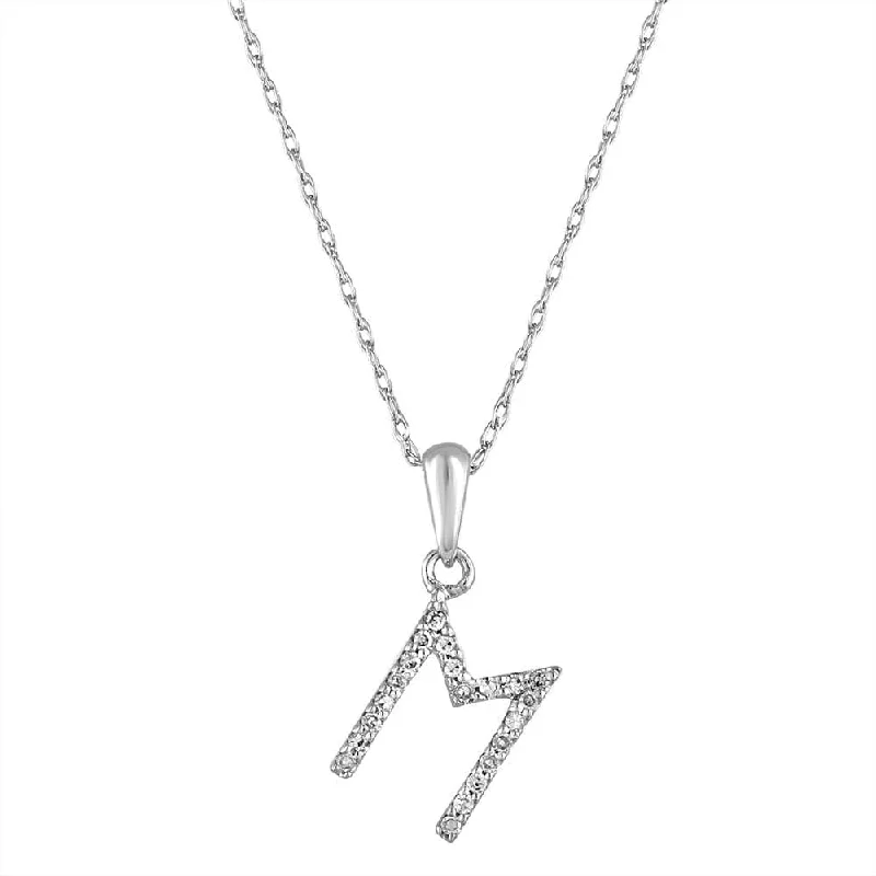 choker necklaces for women -14k Gold & Diamond Initial Necklace- M