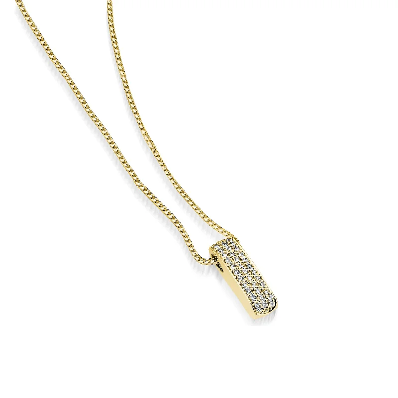 dazzling necklaces for women -Essence Pave Diamond Pendant Necklace