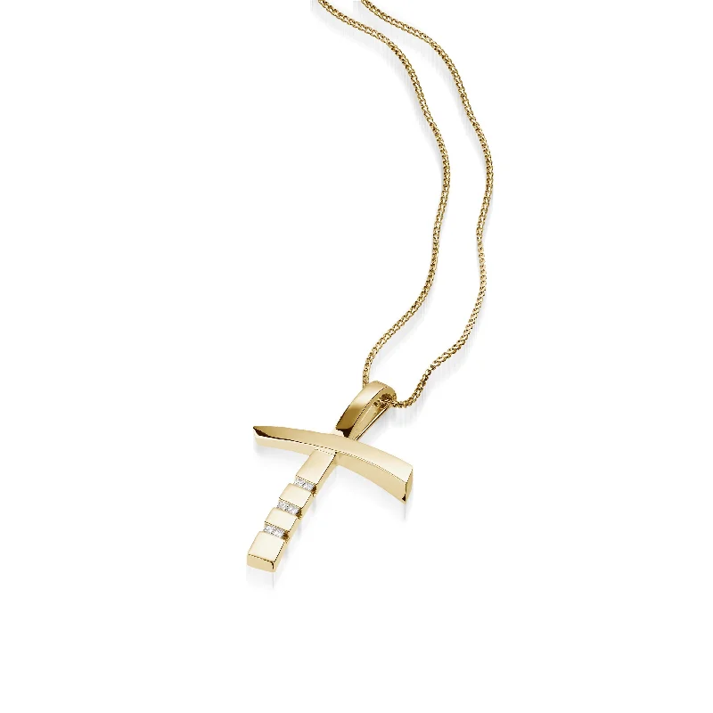 bold necklaces for women -Devotion Diamond Cross Pendant Necklace