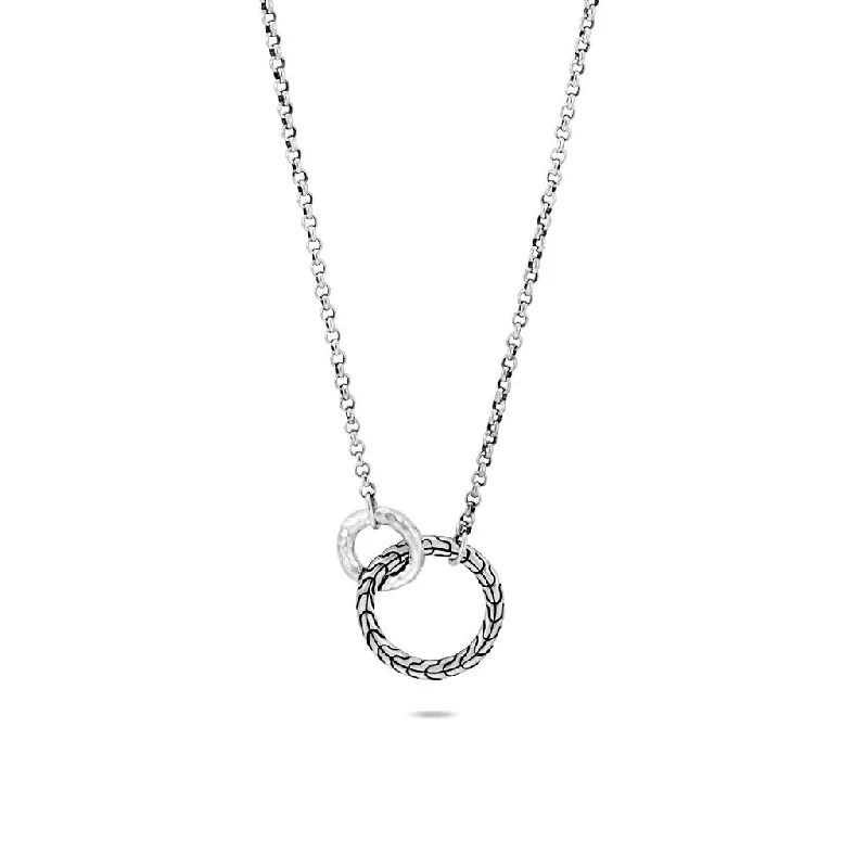 sapphire necklaces for women -John Hardy Classic Chain Hammered Interlinking Necklace