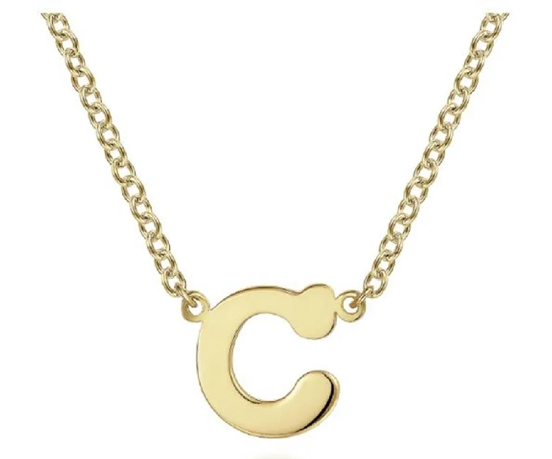 personalized gold necklaces for women -Gabriel 14Ky Initial Pendant "C" Necklace