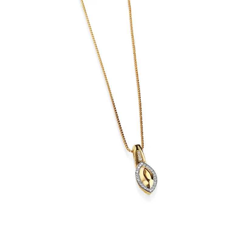 personalized gold necklaces for women -Elixir Gold Diamond Pendant