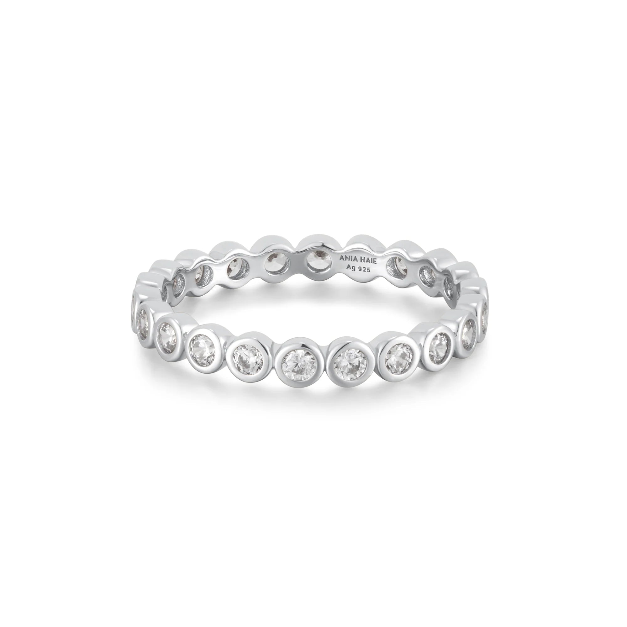 infinity engagement rings for women -Ania Haie Silver Bezel Set Ring