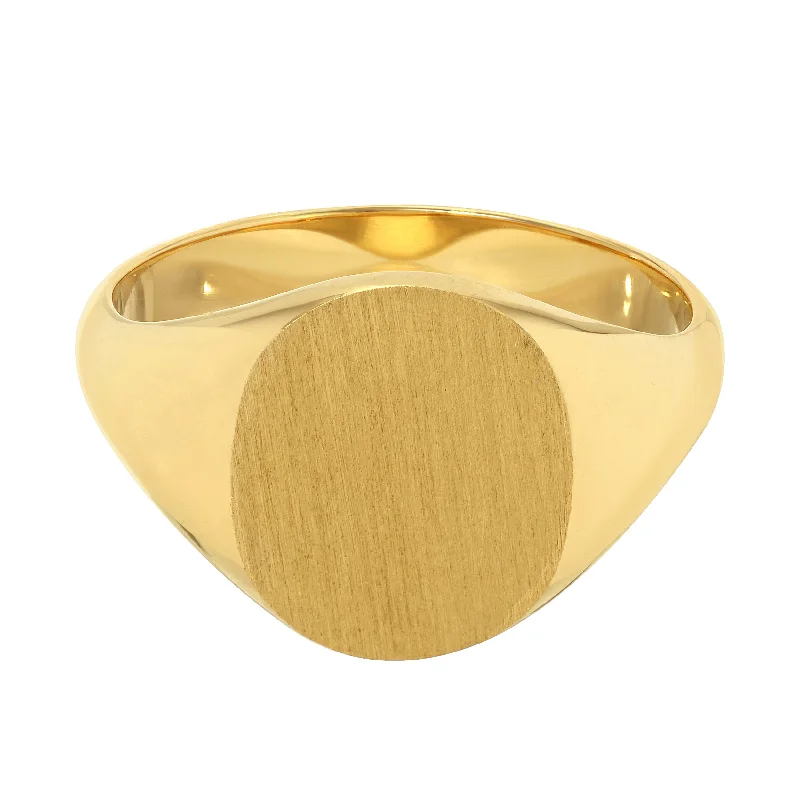 stackable rings for women -Bee's Knees 14k Yellow Gold Signet Ring