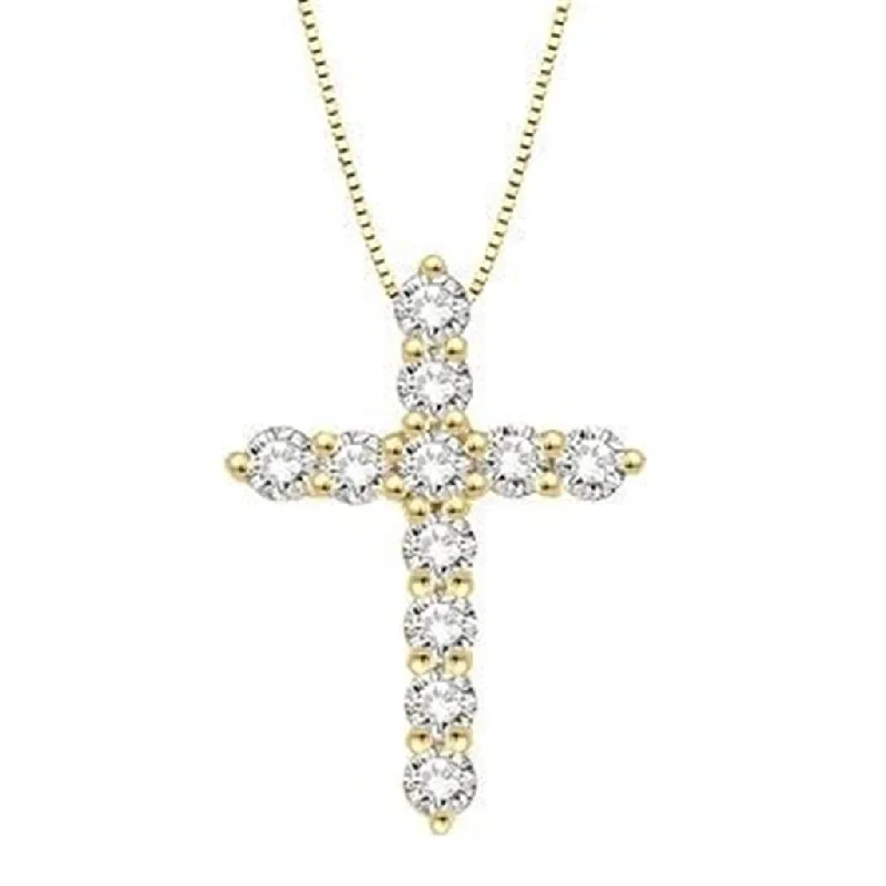 classic necklaces for women -Rolland's Design Diamond Cross Necklace -0.50ct