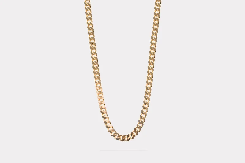 custom necklace pendants for women -IX Chunky Curb 14K Gold Necklace