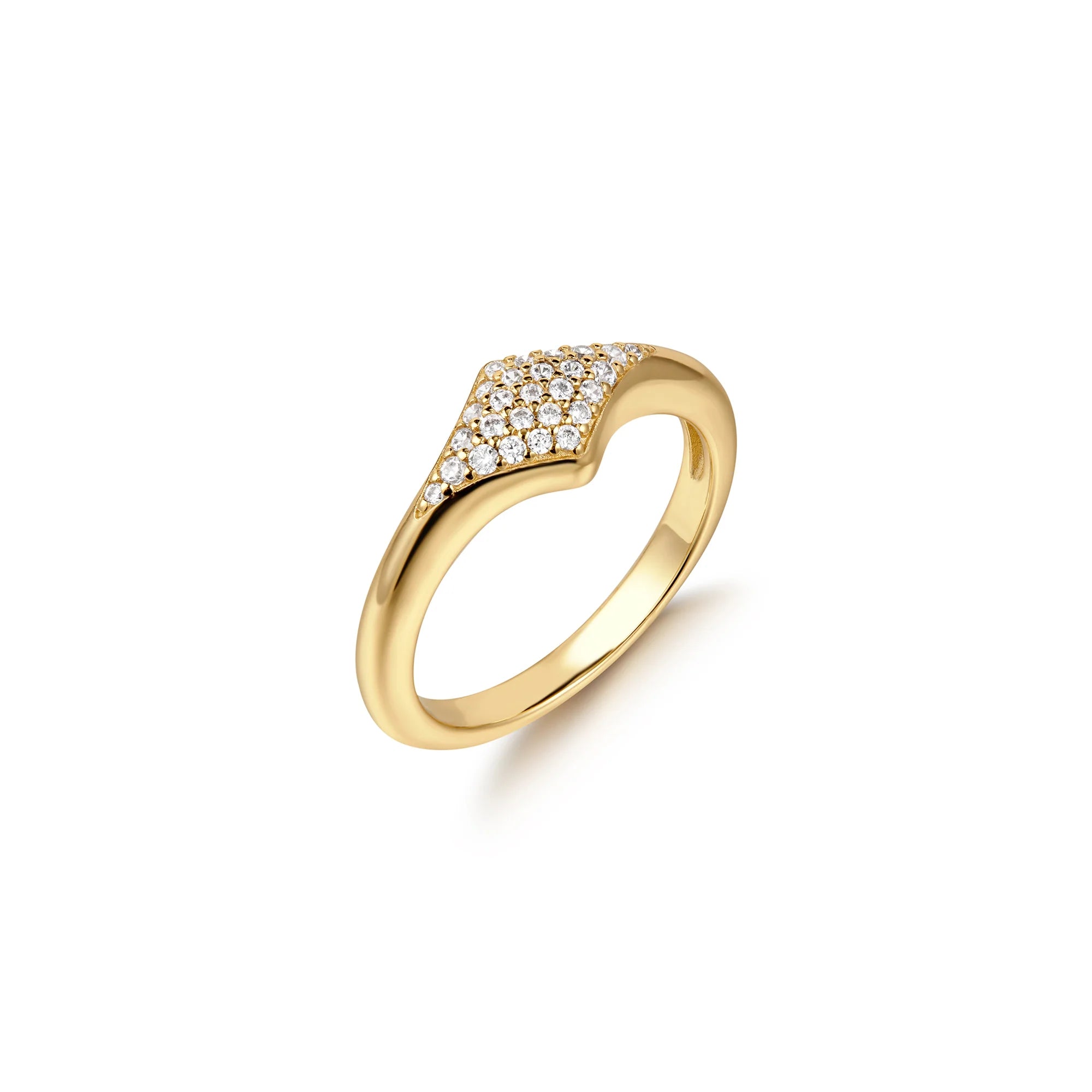 eternity rings for women -Ania Haie Gold Pavé Sparkle Ring