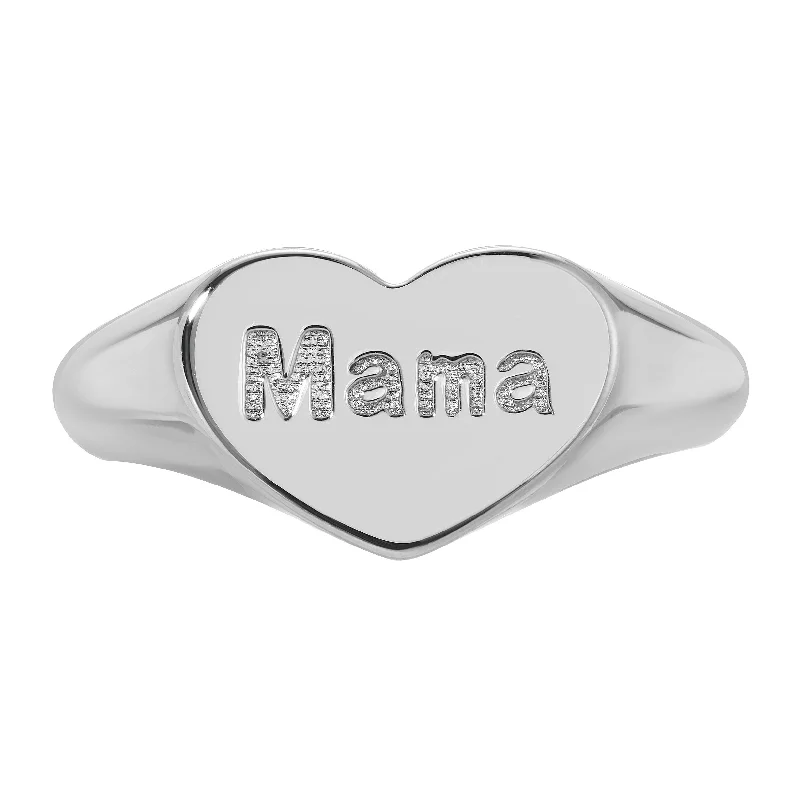 ruby rings for women -Mama Ring - Sterling Silver