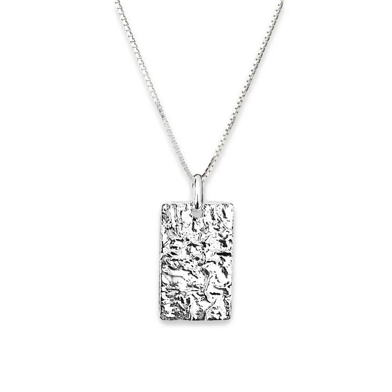 bridesmaid necklaces for women -Organic Signet Silver Necklace