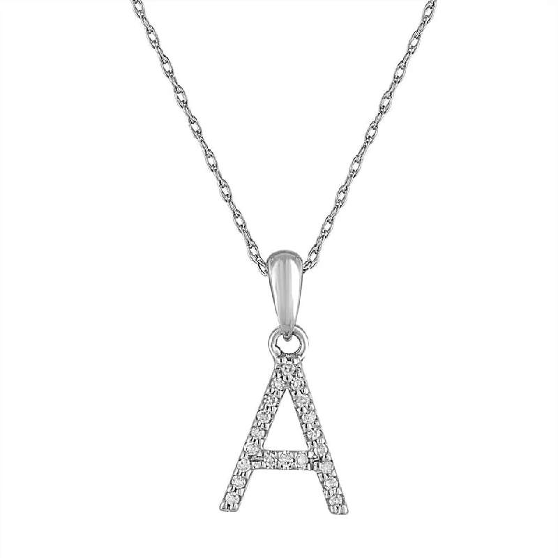 adjustable gold necklaces for women -14k Gold & Diamond Initial Necklace- A