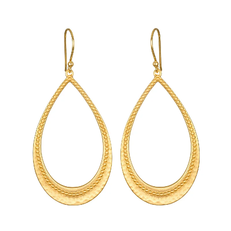 bohemian earrings for women -Graceful Beauty Dot Teardrop Earrings