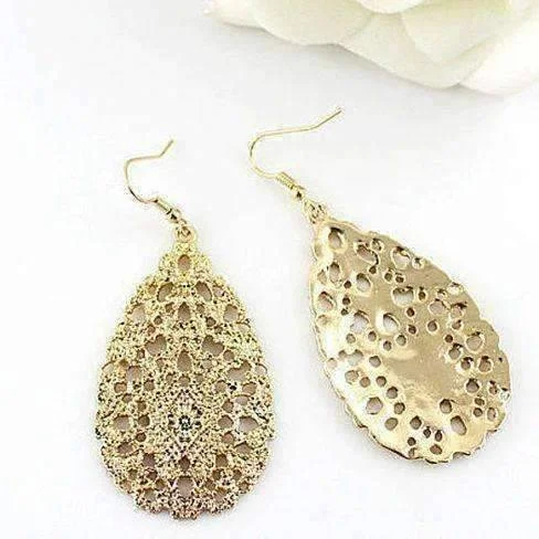 vintage earrings for women -Ancient Artifacts Drop Earrings in Rustic Gold