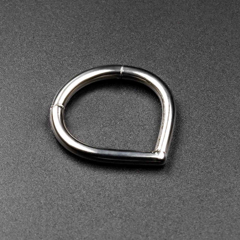 statement rings for women -Simple Teardrop Titanium Septum Clicker Ring