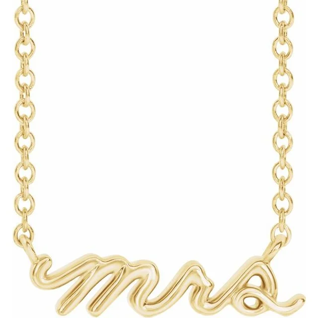 long chain necklaces for women -The "Mrs" Necklace