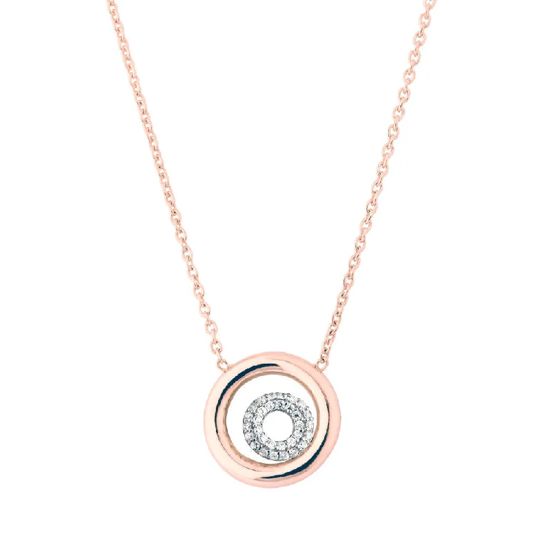 chic gold necklaces for women -Matiné 18K RoseGold & Whitegold Necklace w. 31 Diamonds