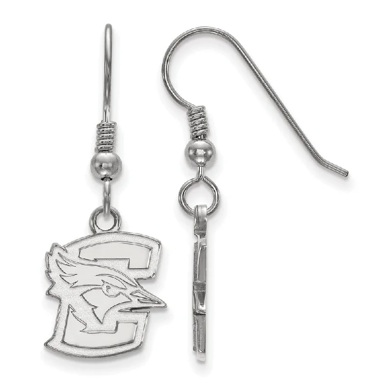 designer earrings for women -Sterling Silver Creighton University Small Dangle Earrings