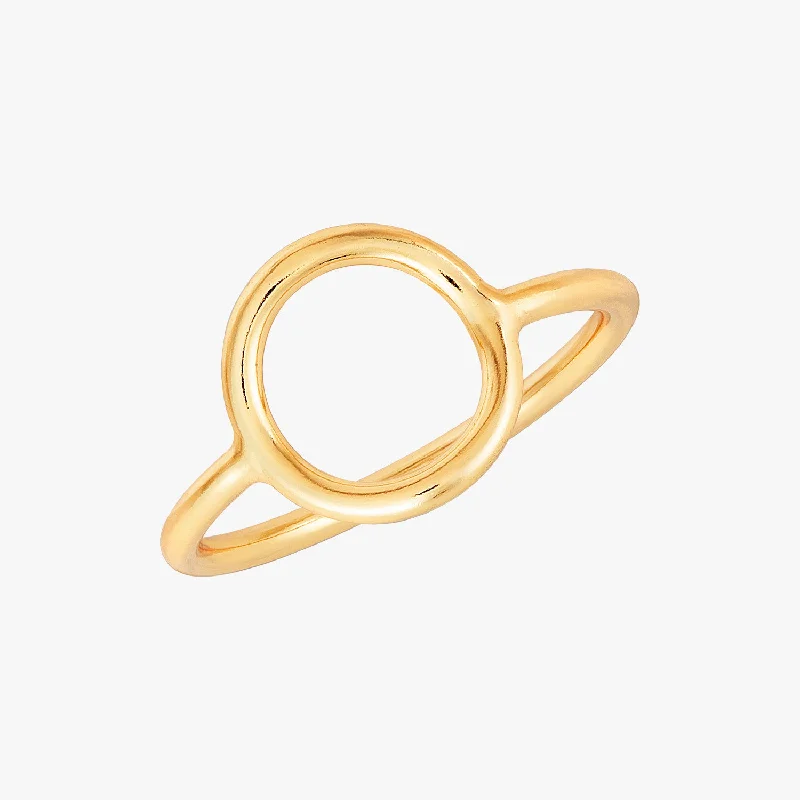 romantic engagement rings -Perfect Open Circle Ring Gold