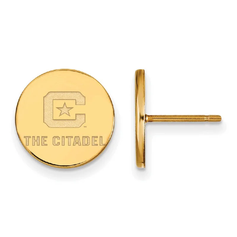 trendy earrings for women -14K Yellow Gold The Citadel Small Post Earrings