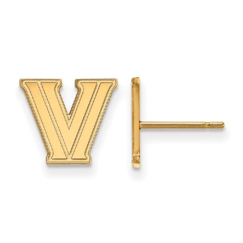 charm earrings for women -14k Gold Plated Silver Villanova University XS (Tiny) Post Earrings