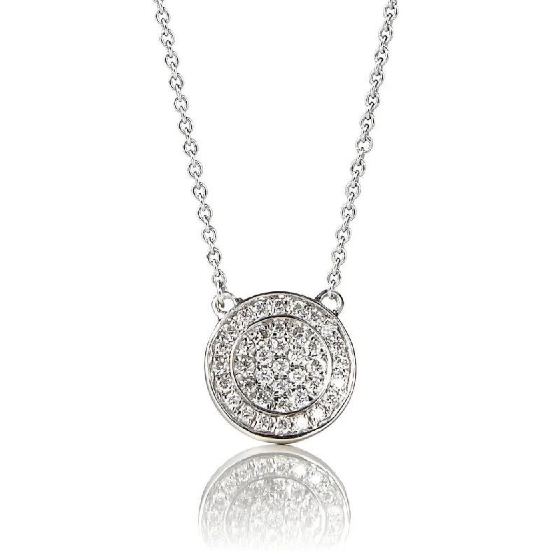 chic gemstone necklaces for women -Globe Small 18K Gold, Rosegold or Whitegold Necklace w. Diamonds