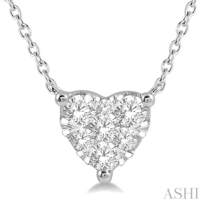 modern necklaces for women -HEART SHAPE LOVEBRIGHT ESSENTIAL DIAMOND PENDANT