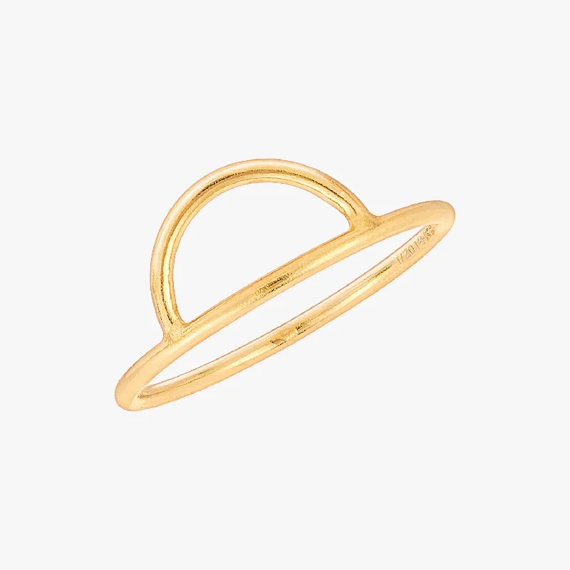 gold rings for women -Minimal Arc Ring Gold