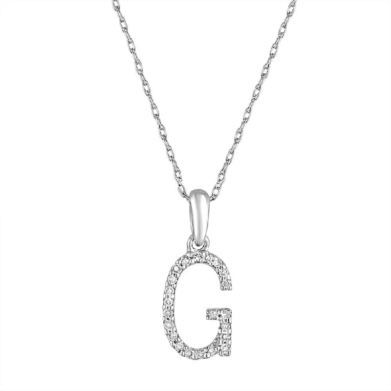 timeless gold necklaces for women -14k Gold & Diamond Initial Necklace- G