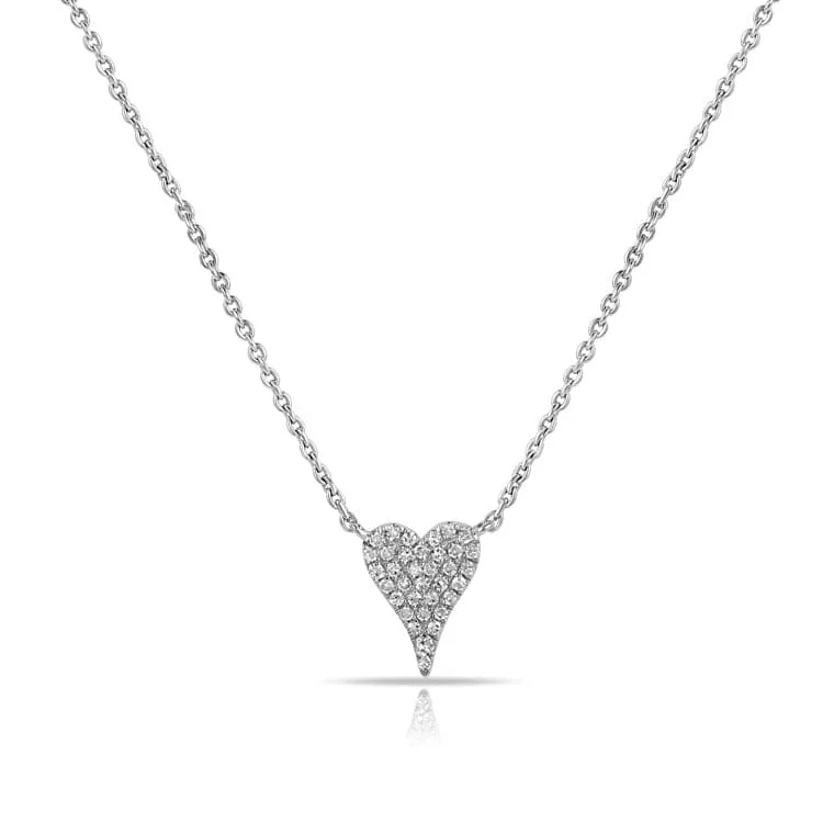 trendy chain necklaces for women -14k Gold & Diamond Heart Necklace