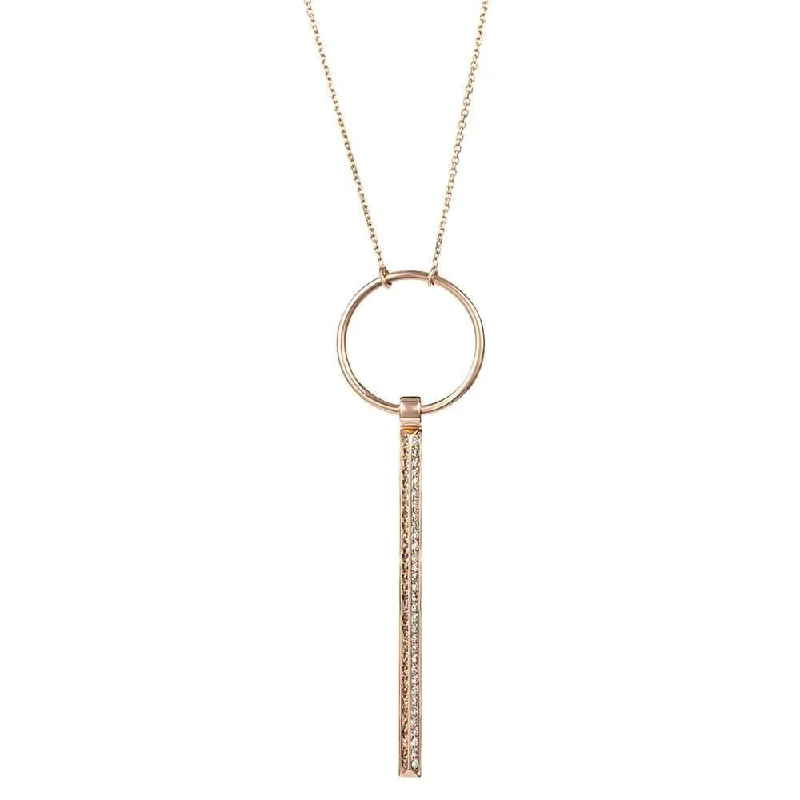 romantic necklaces for women -ICON FINE Drop 18K Rosegold Necklace w. Diamond