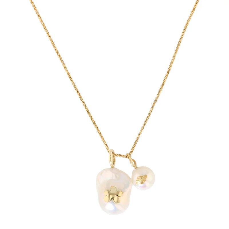 multi-layer necklaces for women -Baroque & Freshwater 14K & 18K Necklace w. Pearls