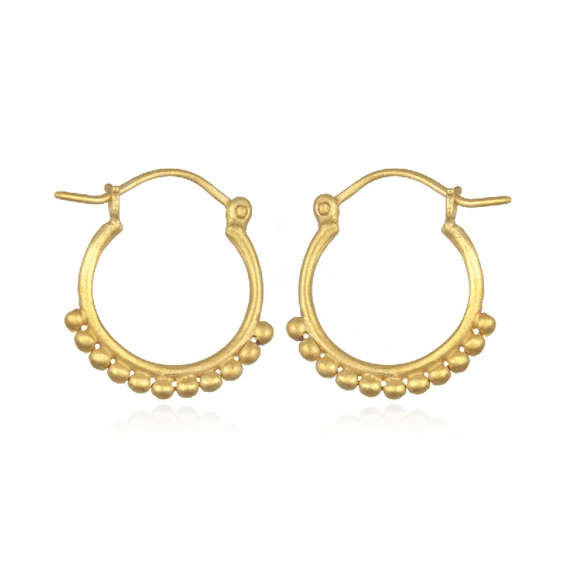 stackable earrings for women -Gold Small Samsara Hoop Earrings