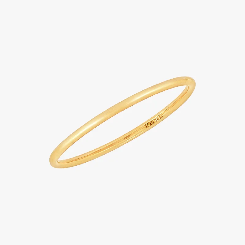 contemporary diamond rings -Skinny Stacking Ring Gold