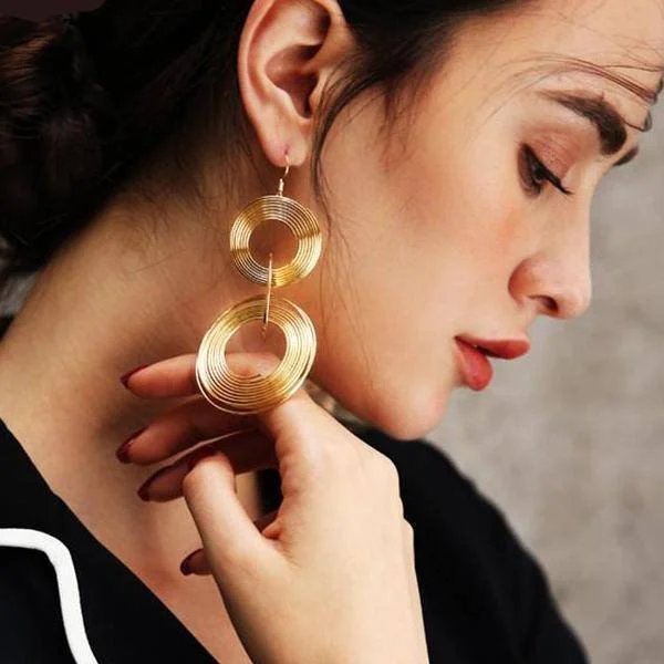 unique earrings for women -Coiled Wire Fashion Earrings in Silver or Gold for Women