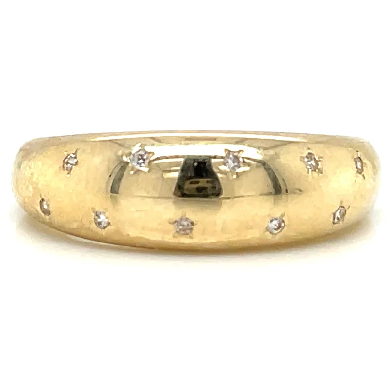 solitaire rings for women -9ct Yellow Gold Starry Night Cz Ring