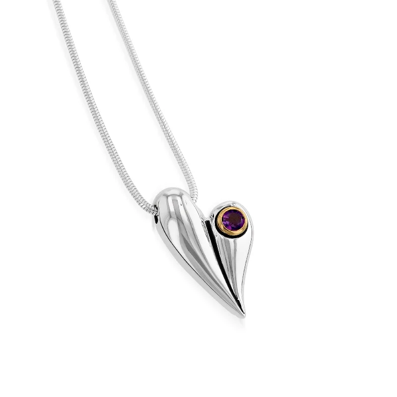 elegant gemstone necklaces for women -Endearment Gemstone Heart Pendant Necklace