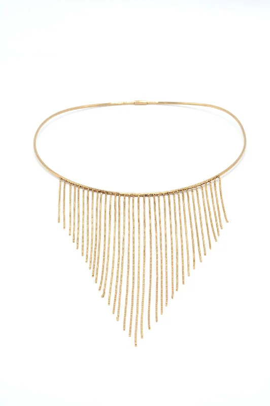 romantic gold necklaces for women -CHOKER35 18K Gold Necklace