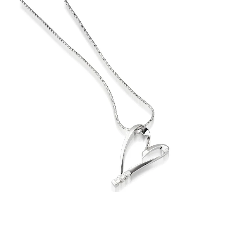 stunning necklaces for women -Devotion Diamond Heart Pendant Necklace